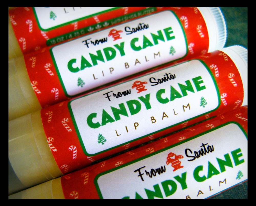 All Natural Candy Cane Lip Balm from Santa Shea by BellaFresca