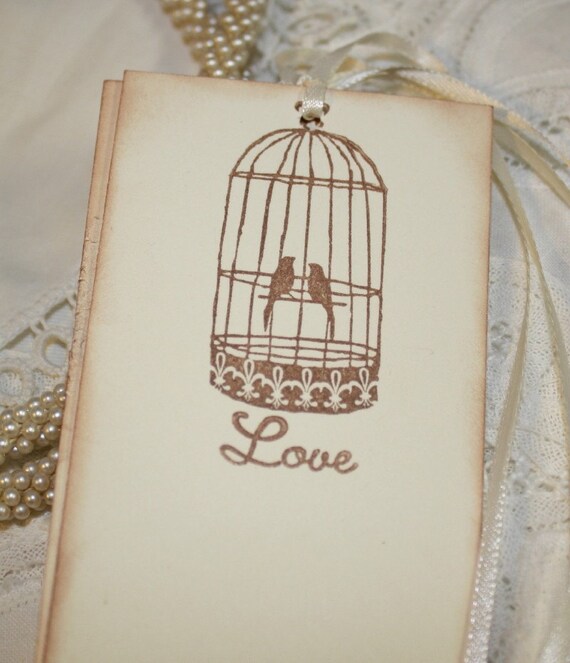 Wish Tree Wedding Tags Vintage Birdcage Love Set of 25