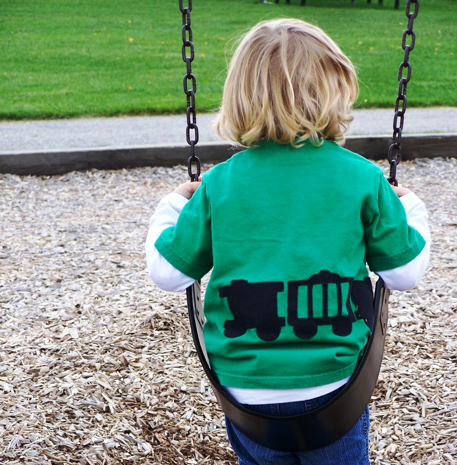 Train Tshirt Infant Wrap Around Fabric Applique Baby Toddler