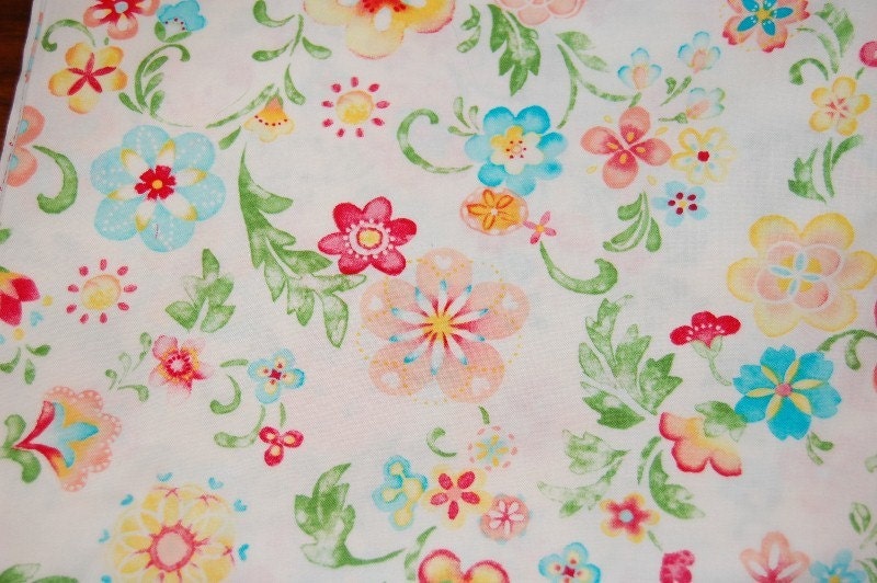 Hobby Lobby Euro Rainbow Floral Fabric 1 yard boutique