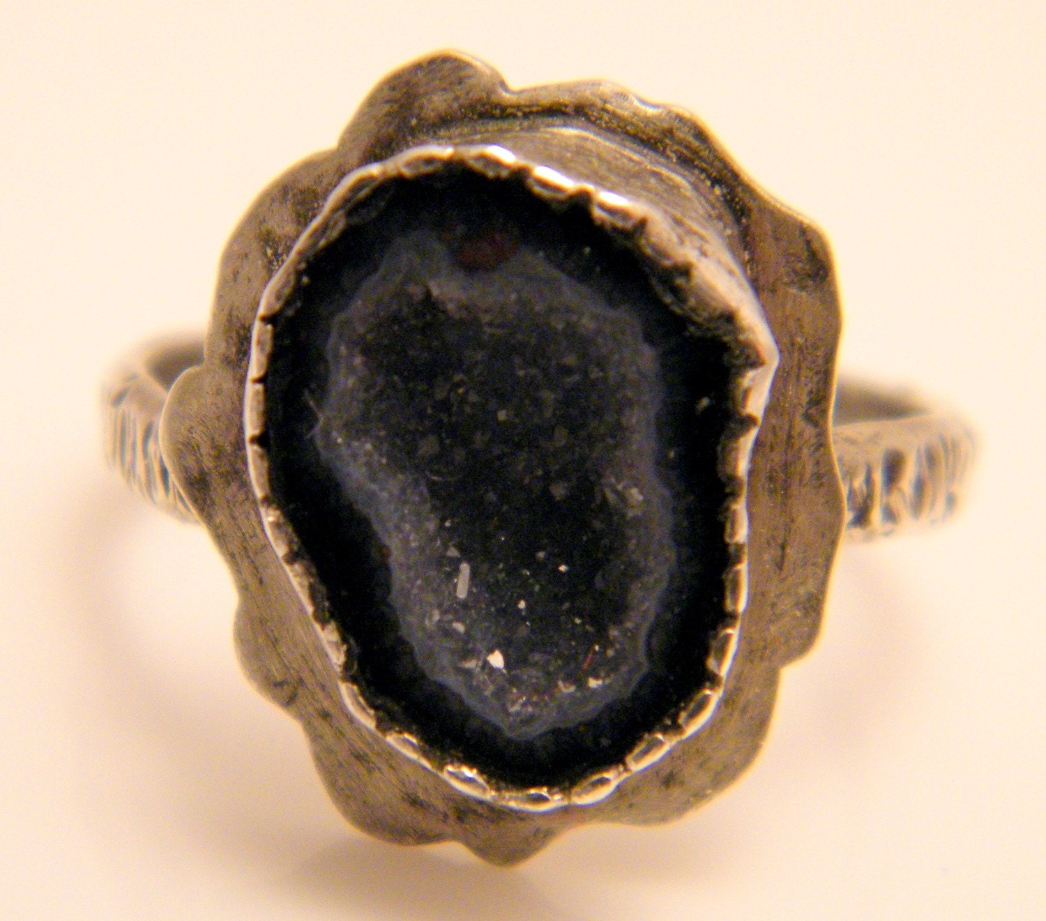 Sparkly Druzy Geode Ring in Sterling Silver