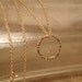 Simple gold necklace - Gold circle on gold filled chain - Dainty gold necklace