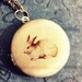 Locket Necklace - White Rabbit - Vintage Illustration - Woodland Bunny Fairytale Forest - Alice in Wonderland - Upcycled Salvage Jewelery