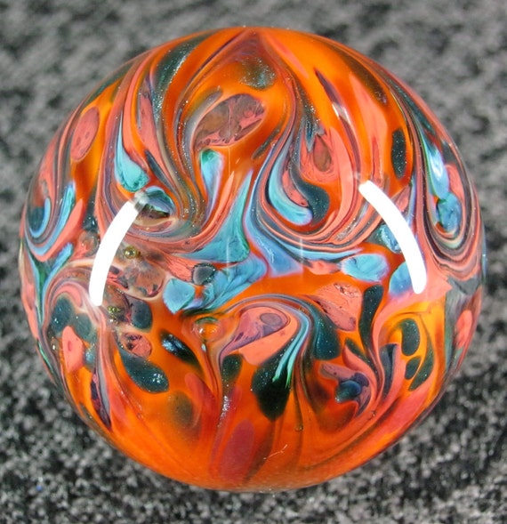 Mad Man Marbles 1 3/8 Multi Color Raked Frit Marble