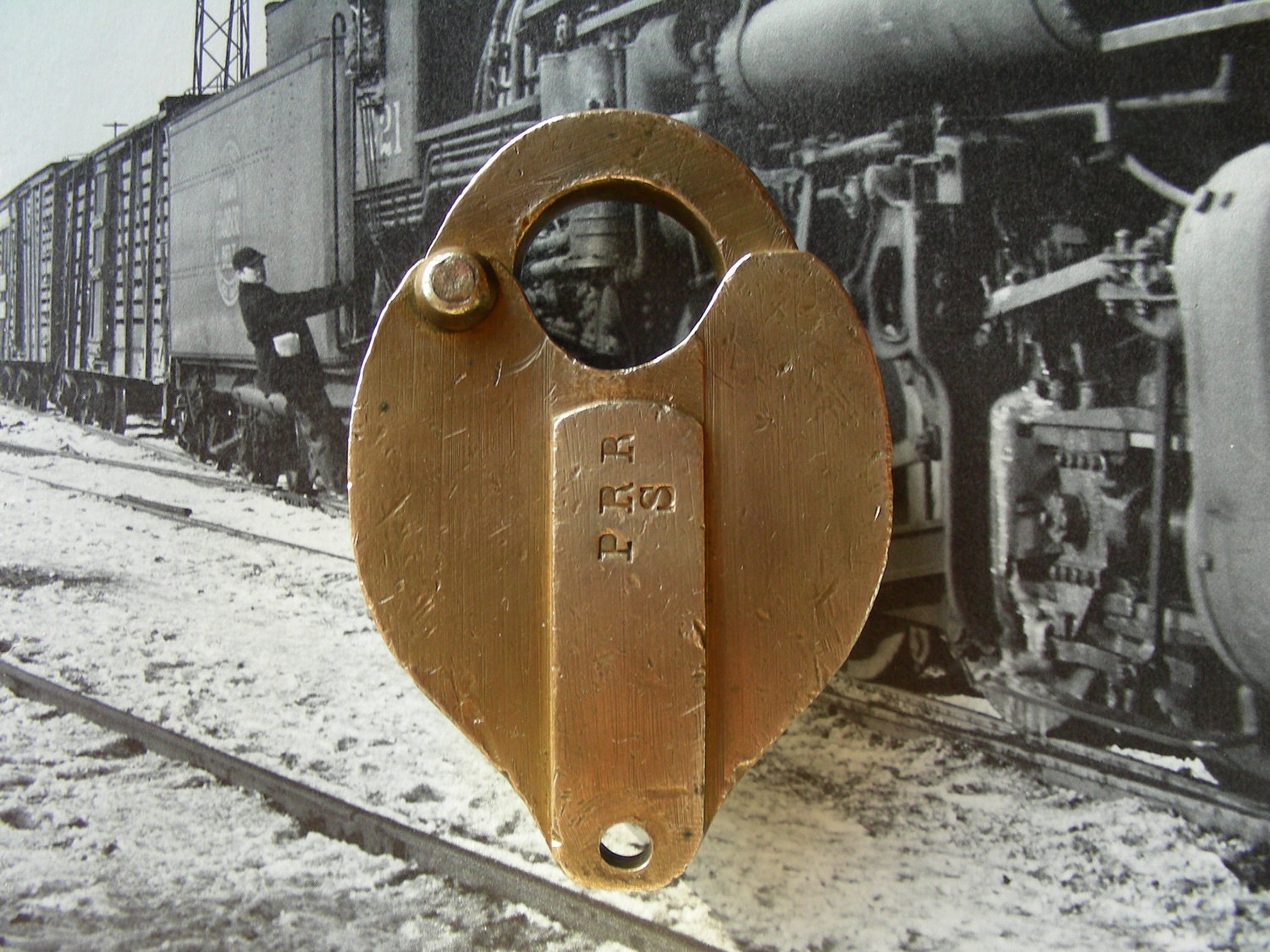 1870's PRR Brass Switch Lock Pennsylvania Railroad