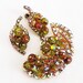 Olive and Amber Art Glass Bead Demi Parure