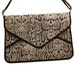 Leather Envelope Clutch Bag / Leather iPad Bag in Black and White