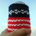Hand Knit Star Spangled Banner Beer Soda Pop Can Grill BBQ Barbecue Cozy Cuddler - American Flag