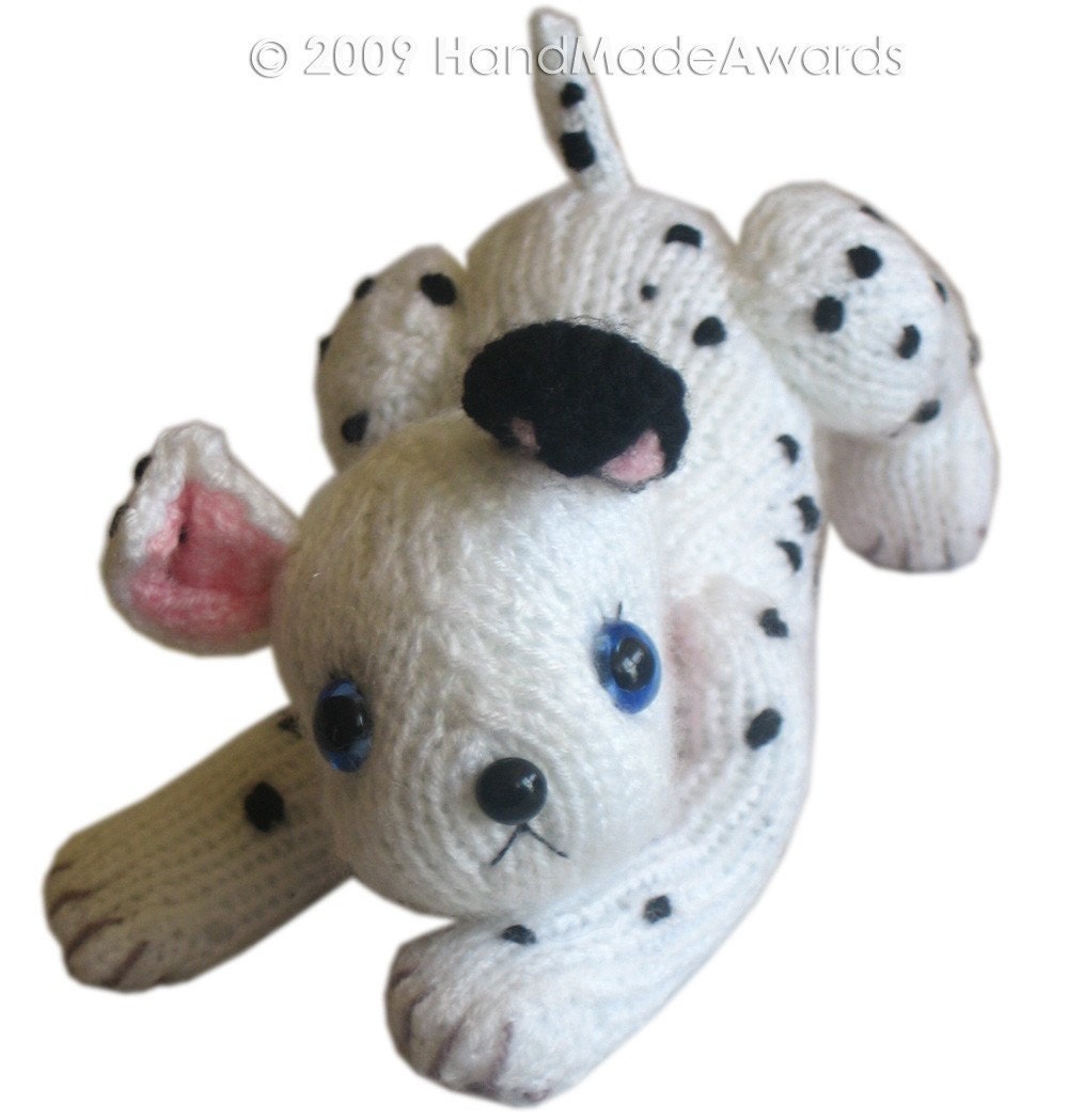 DALMATIAN Puppy Dog Pdf Email Knit PATTERN by HandMadeAwards