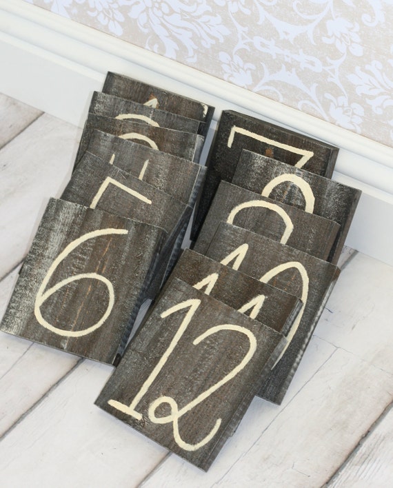 Rustic Table Numbers Vintage Wedding Decor Morgann by ...