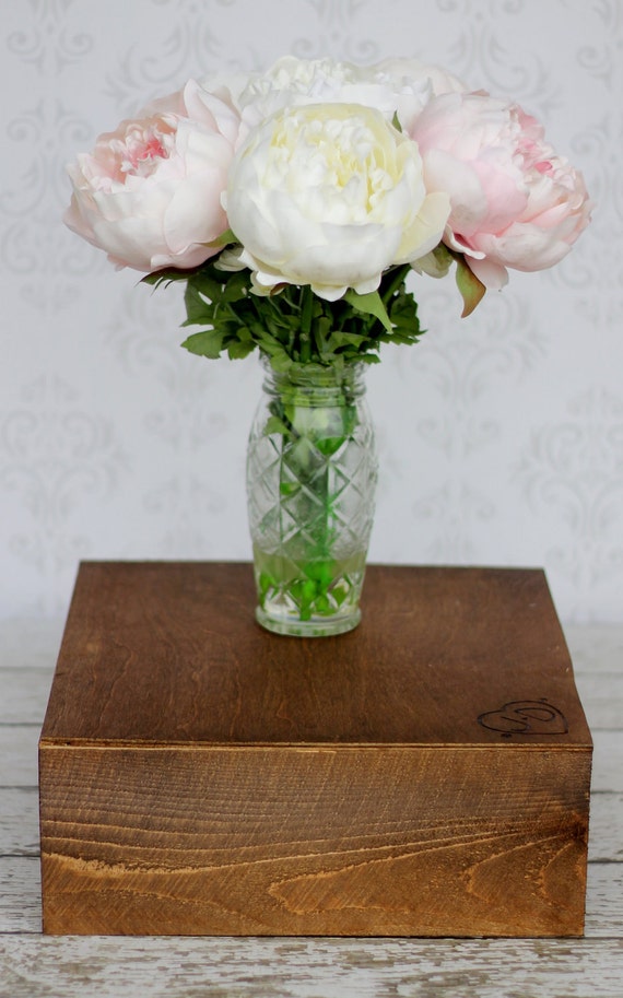 Items similar to Rustic Cake Stand Personalized Engraved Wood (item