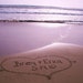 Personalized Beach Photograph Names In Sand For Deployed Marine Corps, Navy, Army