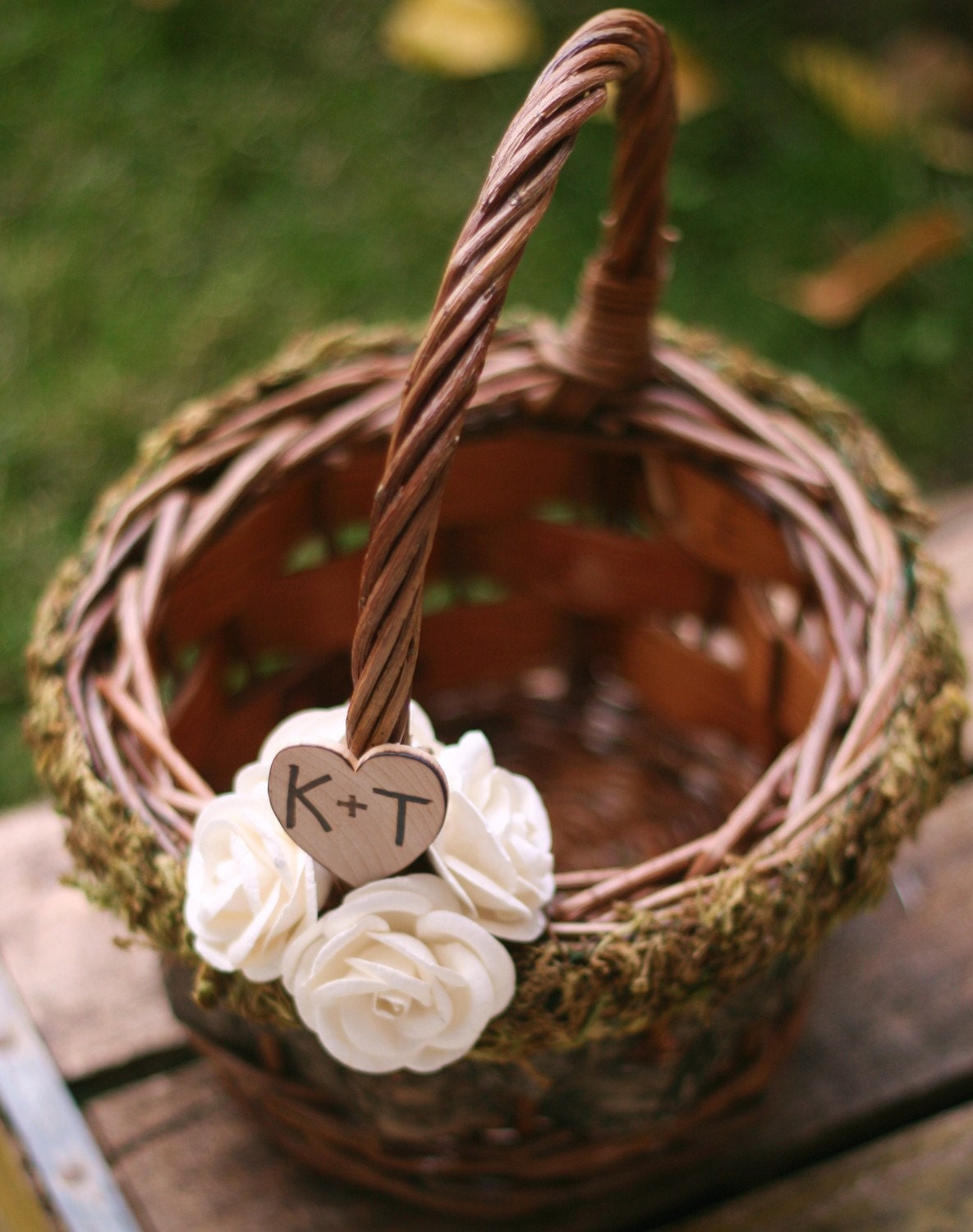 Personalized Flower Girl Basket by braggingbags on Etsy