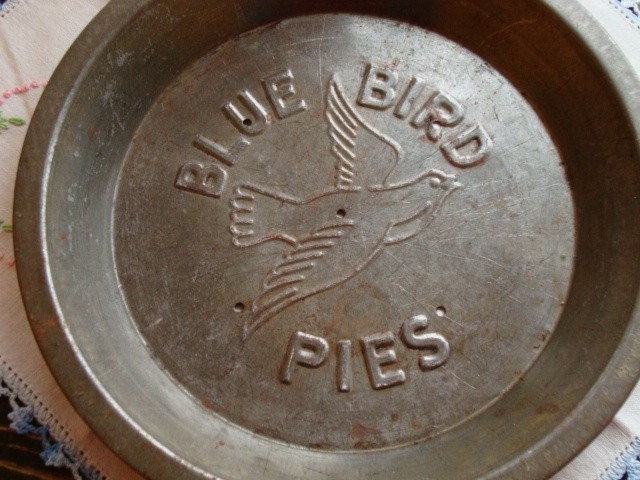 Vintage Blue Bird Pie Pan