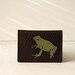 vegan frog wallet / card case - "mr. toad's wild wallet" : green on chocolate brown