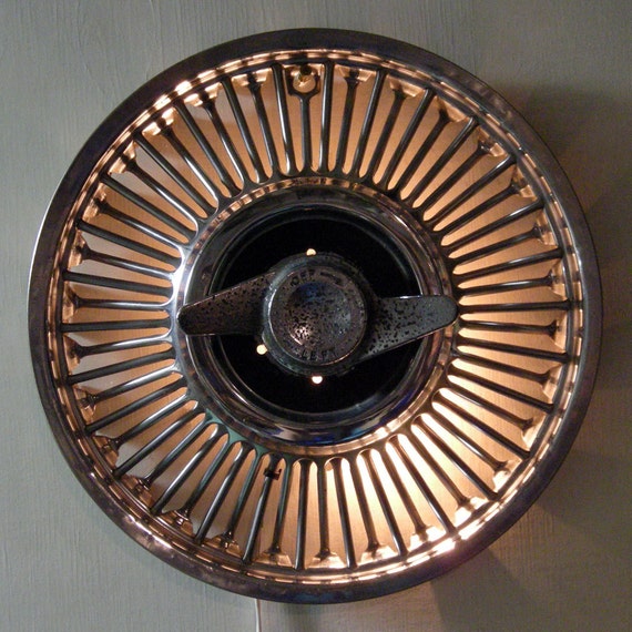 Spinner Hubcap Wall Lamp Hub Cap Lighting Hanging Wheel