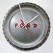 1960 - 1963 Ford Falcon Hubcap Clock - Ranchero Classic Car Wall Clock - Silver Gray with Red Letters