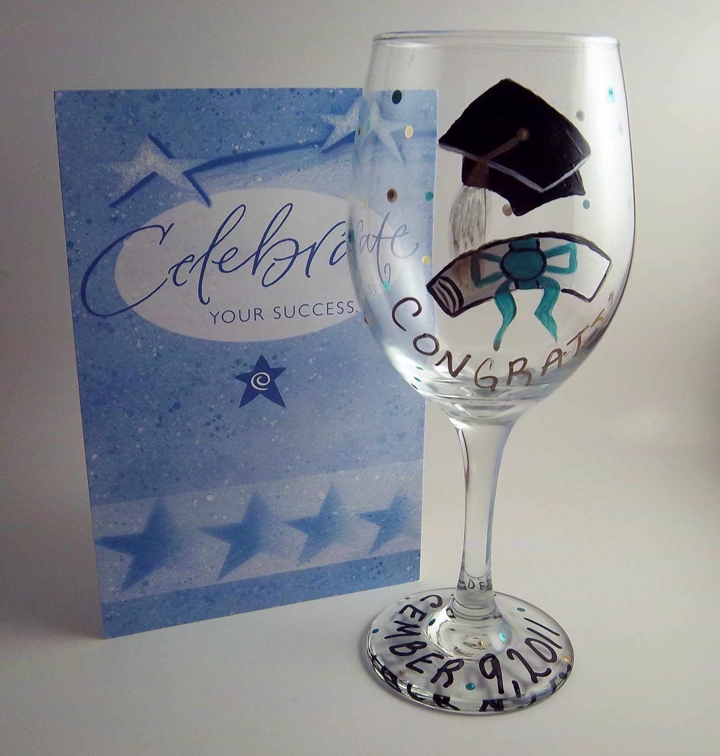 Graduation Wine Glass
