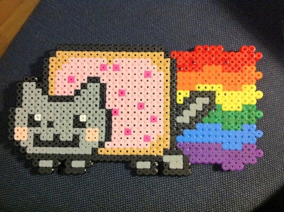 Items similar to Nyan Cat Perler Beads on Etsy