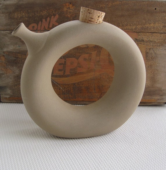 Vintage Round Carafe Wine Chiller Hartstone Pottery