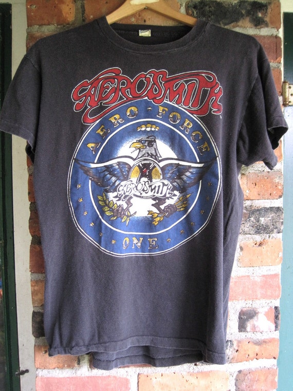 Vintage Aerosmith 1986 Aero Force Concert Tour Tee Shirt