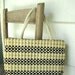 Vintage 1940s Black and Beige Plasticflex Purse