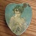 Reserved Vintage 1920's The Pledge by Harrison Fisher Tindeco Hinged Heart Tin Valentine Romance