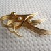 Vintage Goldtone Brooch with Faux Pearl
