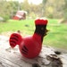 Vintage Red Rooster Fisher Price Little People made in Hong Kong