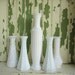 Vintage Milk Glass Vases set of 5 White Wedding Garden Table Setting