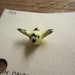 Vintage Yellow Bird Finch Hagen Renaker Ceramic Figurine on Original Card