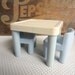 Vintage Little Tikes Table and Chairs Blue and White Dollhouse Furniture