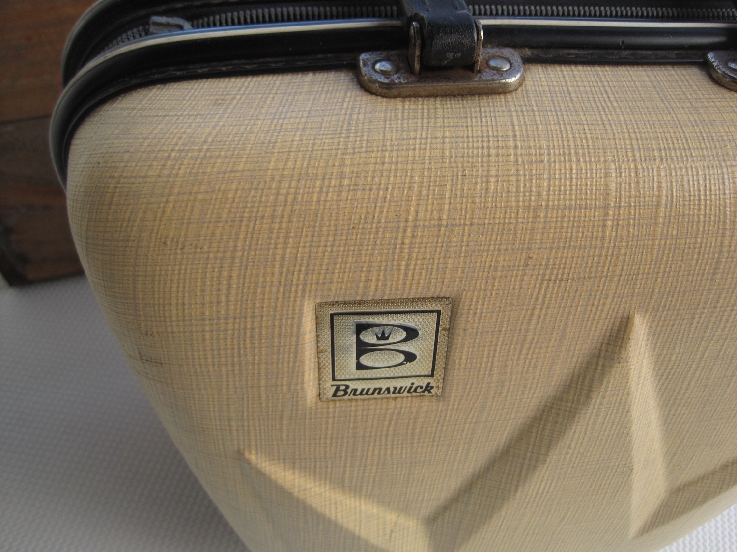 Vintage Brunswick Bowling Ball Bag Hard Case