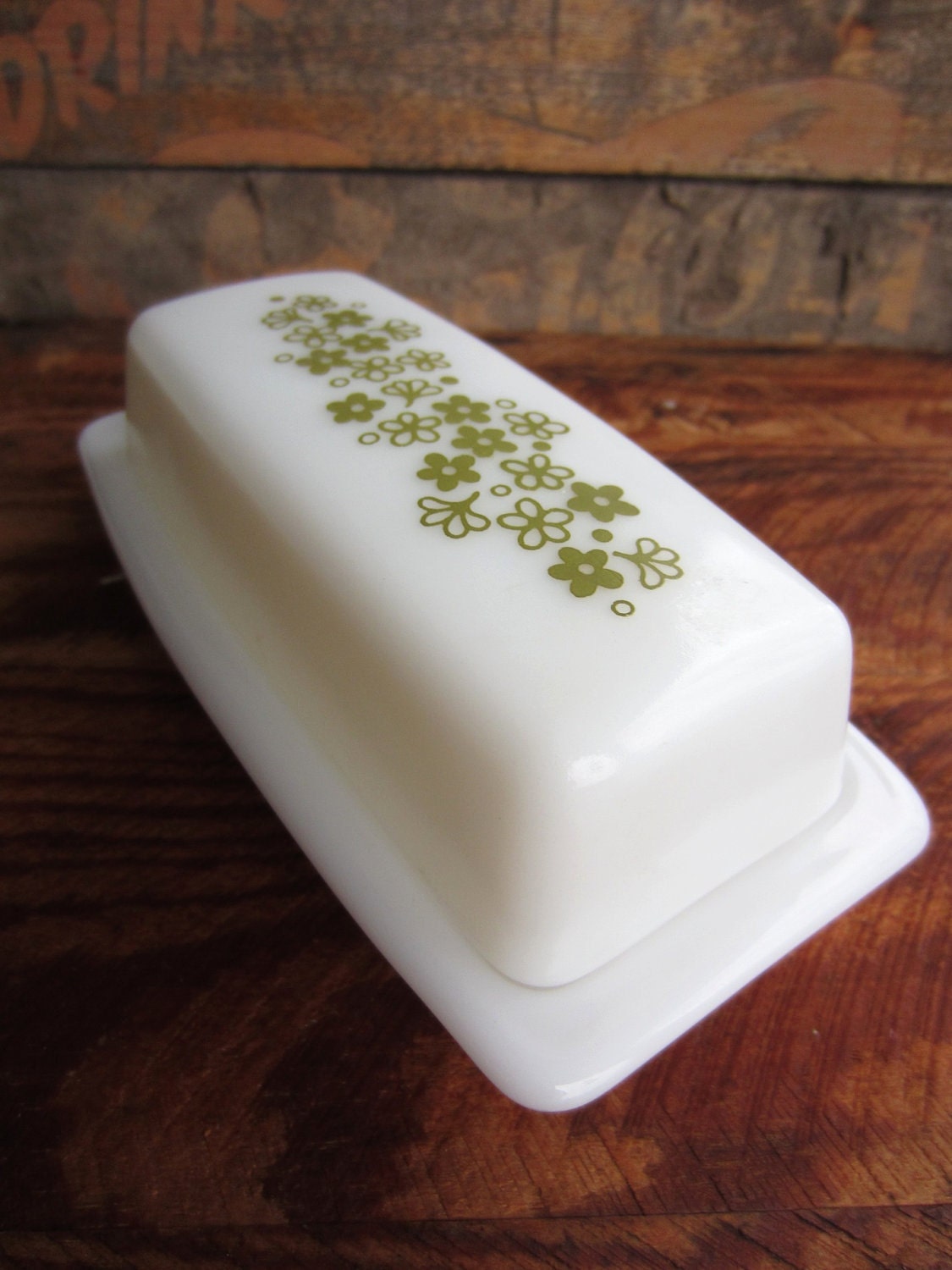 Vintage Spring Blossom Pyrex Butter Dish