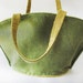 SALE................Kimono Bag C -------- Felt and Canvas. Green Forest Hand Bag.