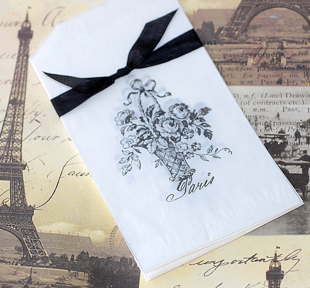 Gift bags Vellum French Paris party bithday by FrenchFleaMarket