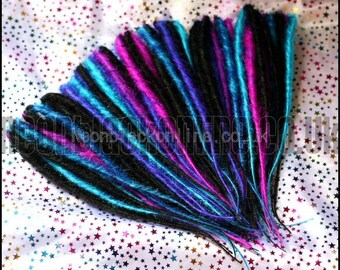 Custom set double ended dreads, synthetic dreadlock extensions- 50 medium length dreads