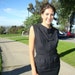 Vintage 1960's Little Black Dress Zipper Front With Bow Detail - Size Small / Medium