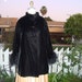 Vintage 1960s Luxe Black Velvet Evening Jacket With Feather Cuffs - Size Large