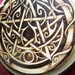 IN STOCK - Savage Tribal Wooden Pentacle - OOAK Hand Drawn Pyrography
