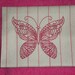 Embroidered hostess towel with butterfly