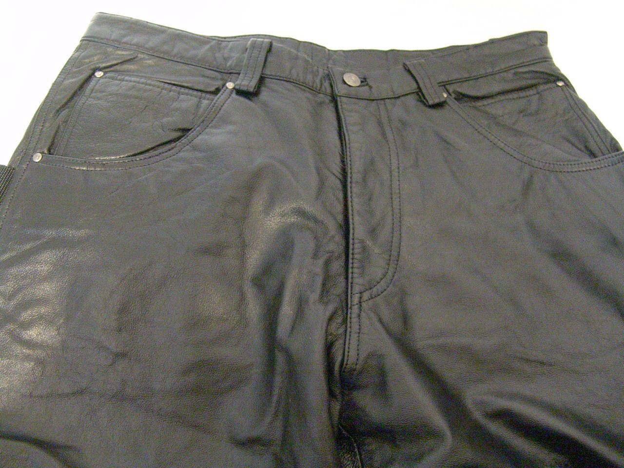 Vintage Wilsons Black leather Carpenters Pants by TheRustyChicken