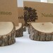 Rustic Set of Wood Angled Place Card Holders Set of 6 Eclectic Mix