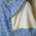 Minky Baby Blanket Blue with Stars