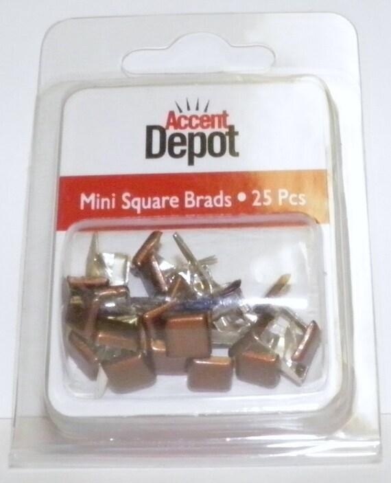 ON SALE Copper Mini Square Brads