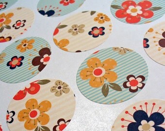 Envelope Seals or Stickers Flowers SES193