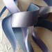 Vintage French Silk Satin Ribbon 1930's -Milliners Stock- 5/8 inch Muted Plum Periwinkle Blue