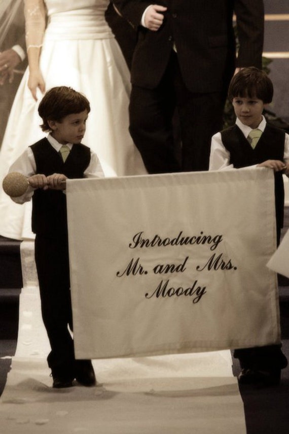 Items similar to Custom Made Introducing Mr. & Mrs. Banner Sign for