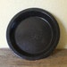 RESERVED Vintage Black Enamelware Pie or Camp Plate