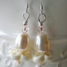 Creamy Pearl Earrings. Swarovski Teardrop Pearls and Crystals with Vanilla Disc Beads. Five Dollar SALE.